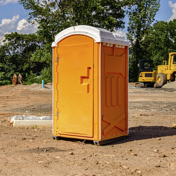 how often are the portable toilets cleaned and serviced during a rental period in Brooke County